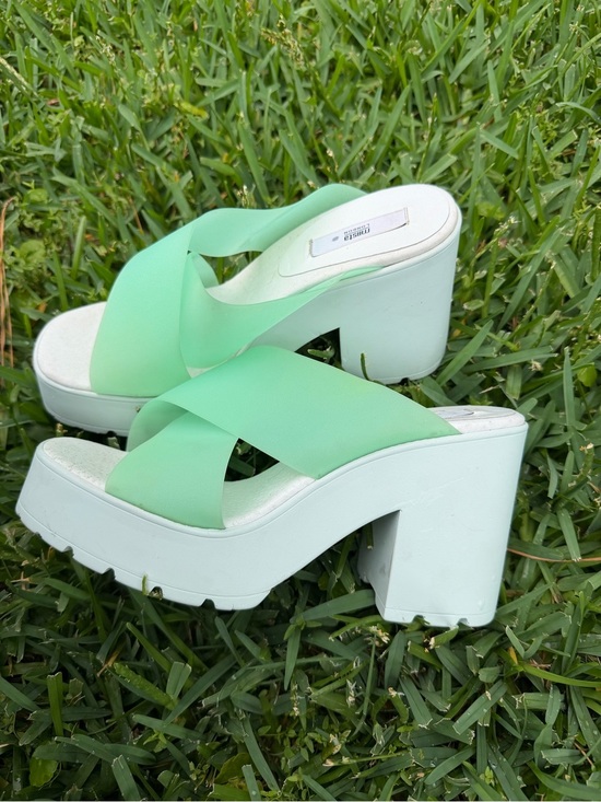 Miista Shoes - Miista London Mint Green Platform Mule Heels Size 8.5 Y2K 3.5” Heel